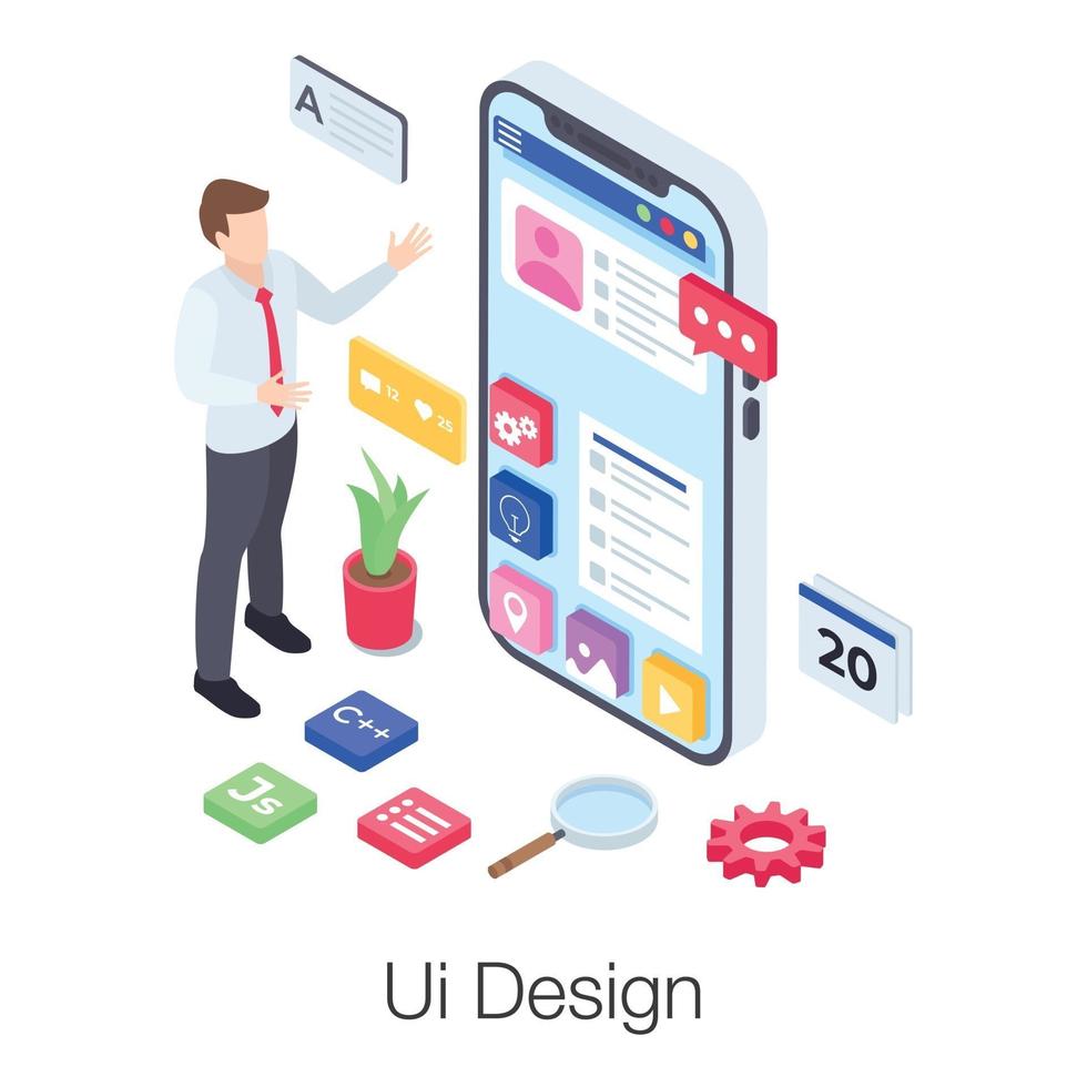 Mobile App  Development vector