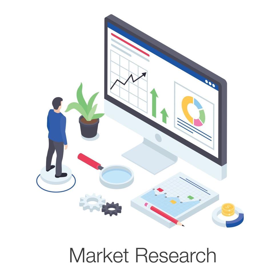 Market Research and Analysis vector