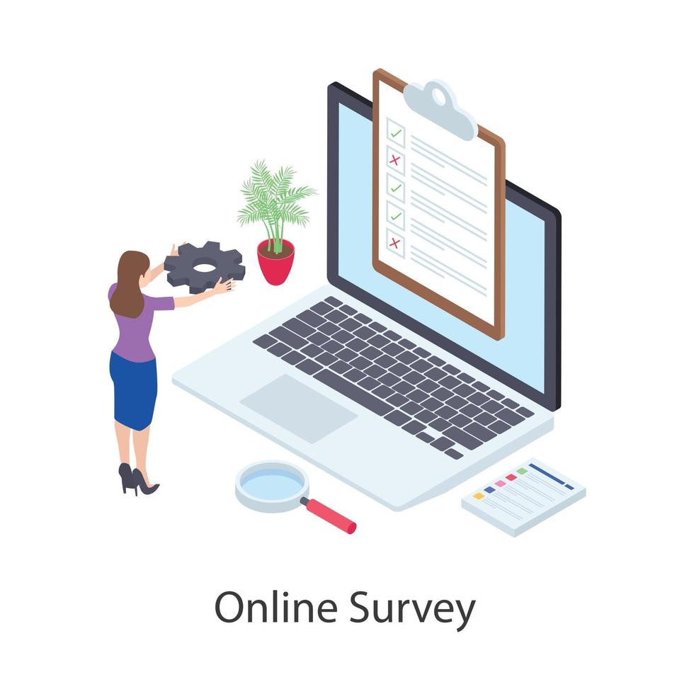 Online Survey and Evaluation vector