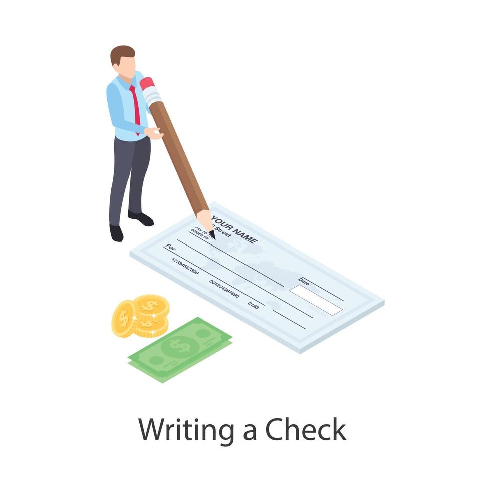 Bank Cheque Book vector