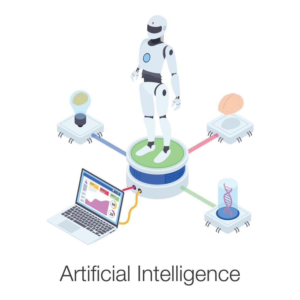 Humanoid Robot and Intelligence vector