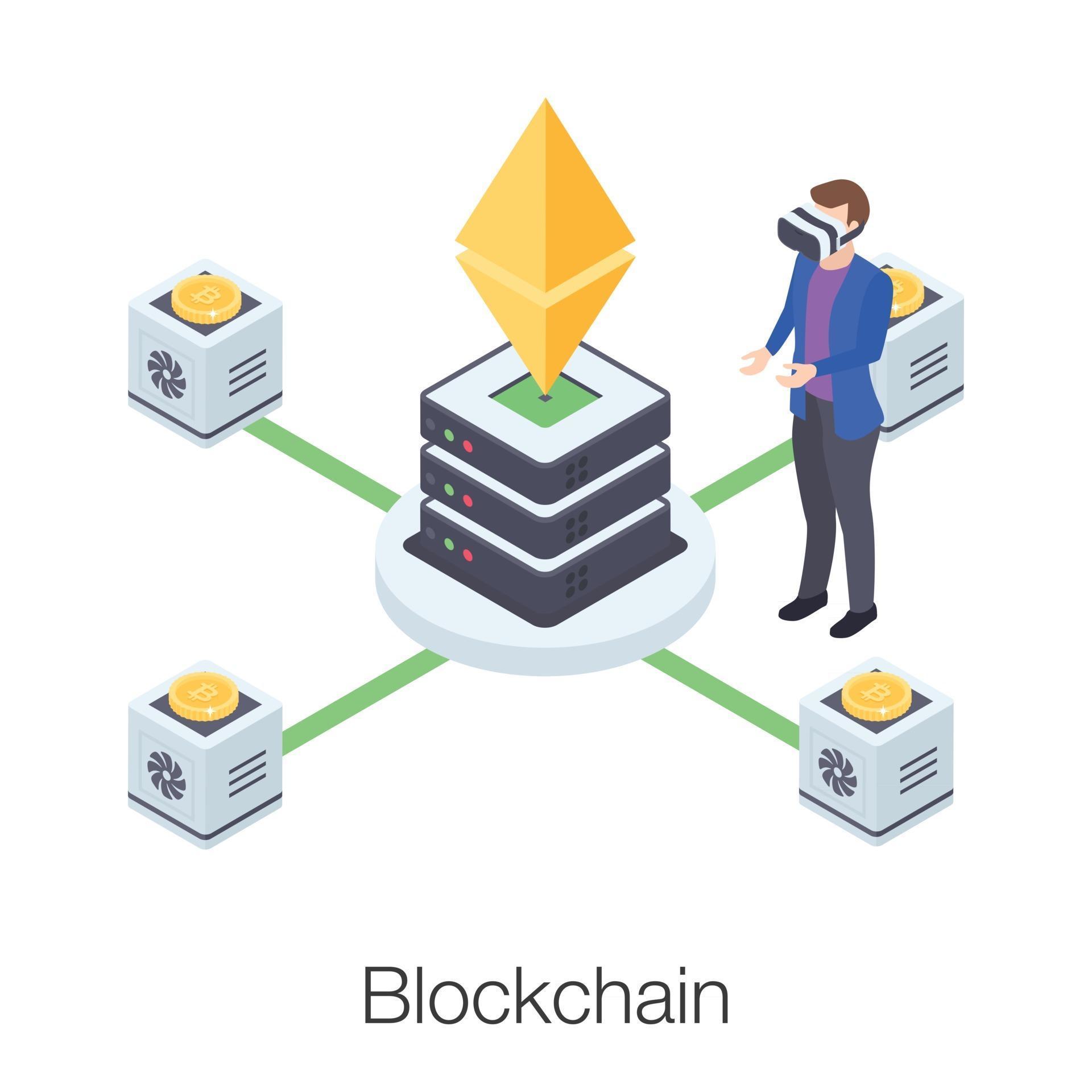 Blockchain Network Elements 2713458 Vector Art at Vecteezy