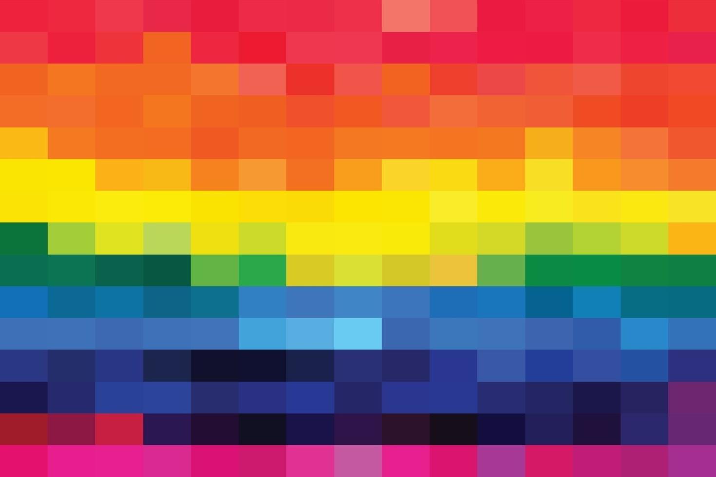 Rainbow mosaic background vector