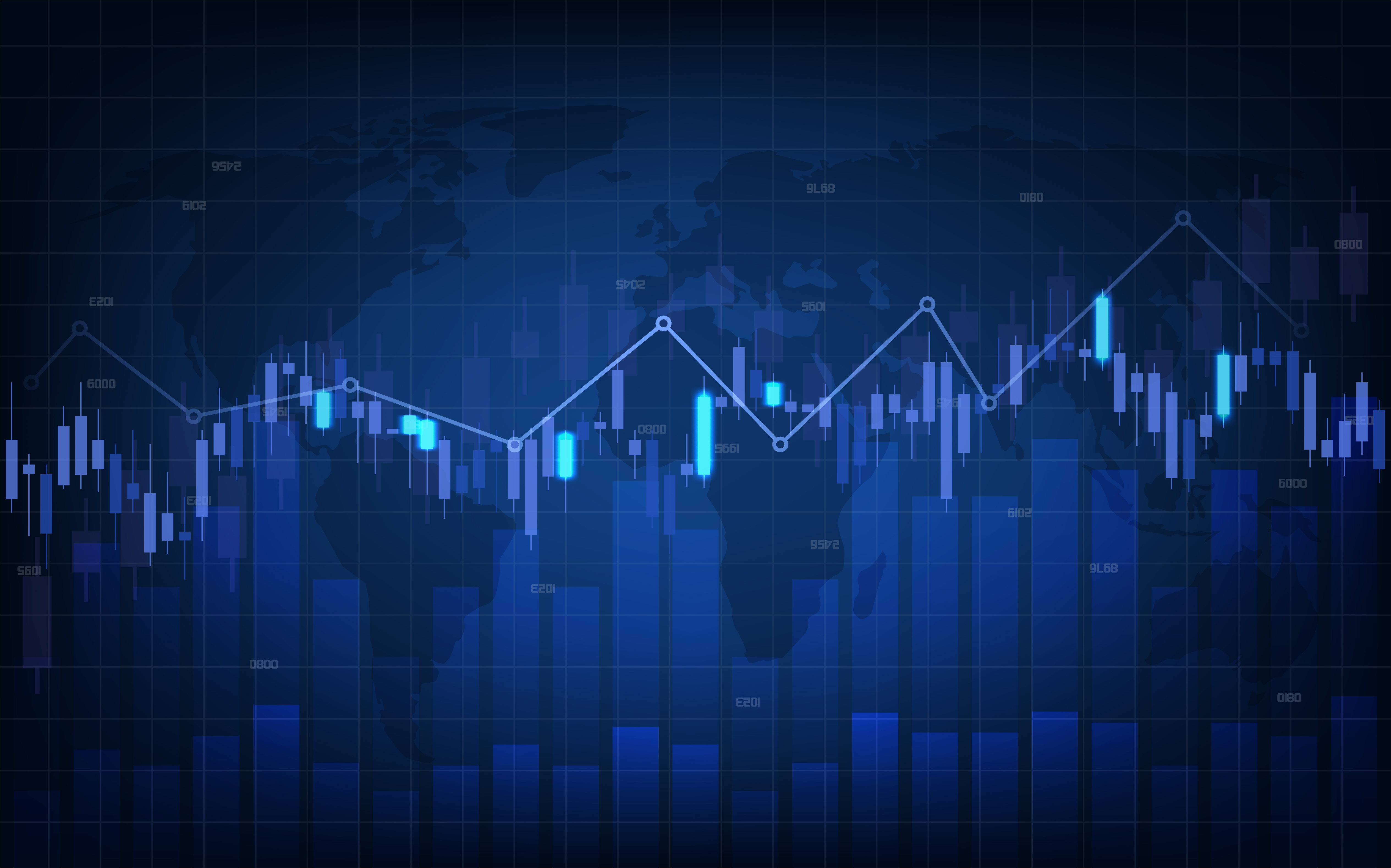 Trading background with candle chart illustration. 2713625 Vector Art ...