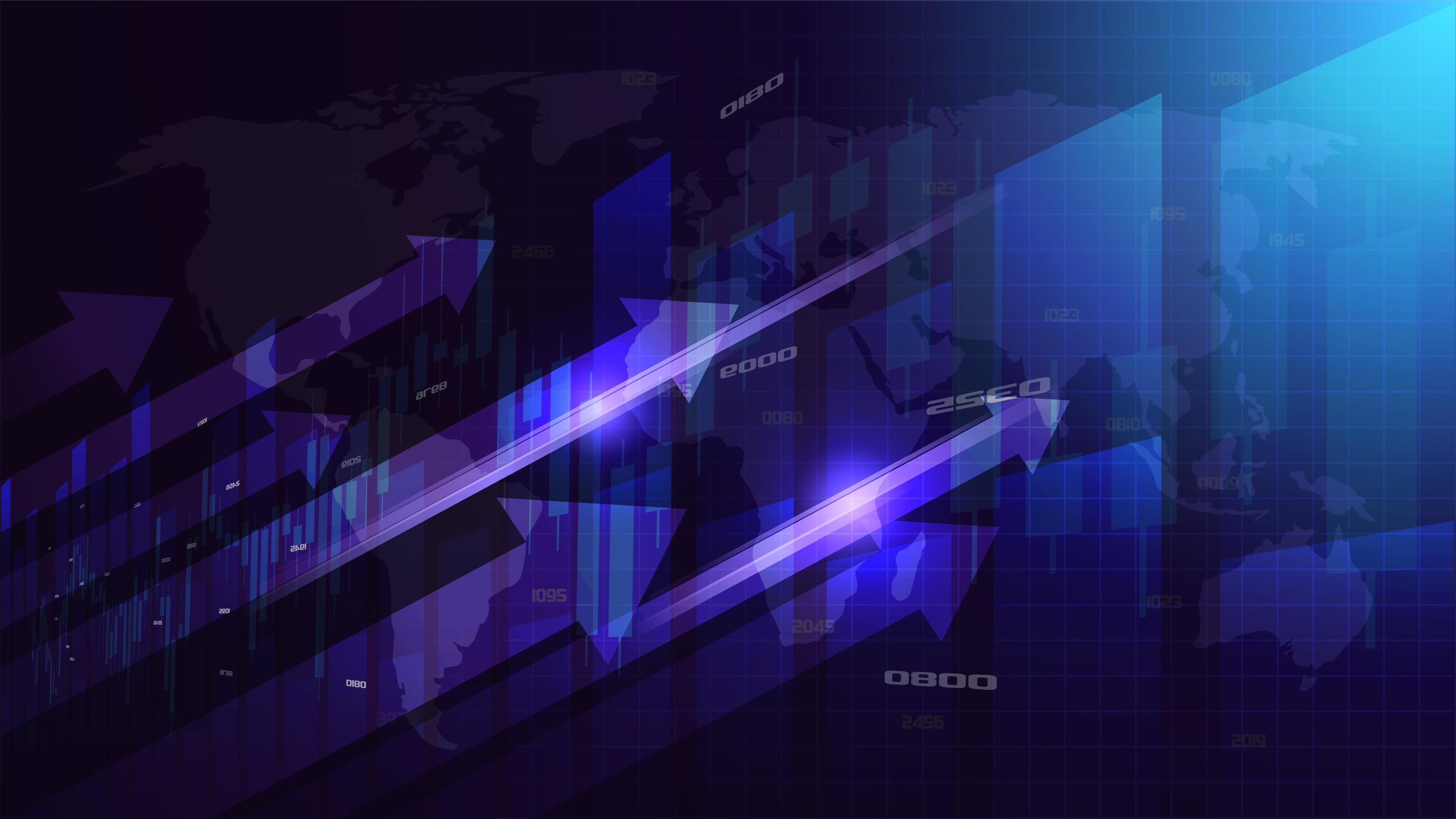 Trading background with transparent blue arrows. 2713635 Vector Art at