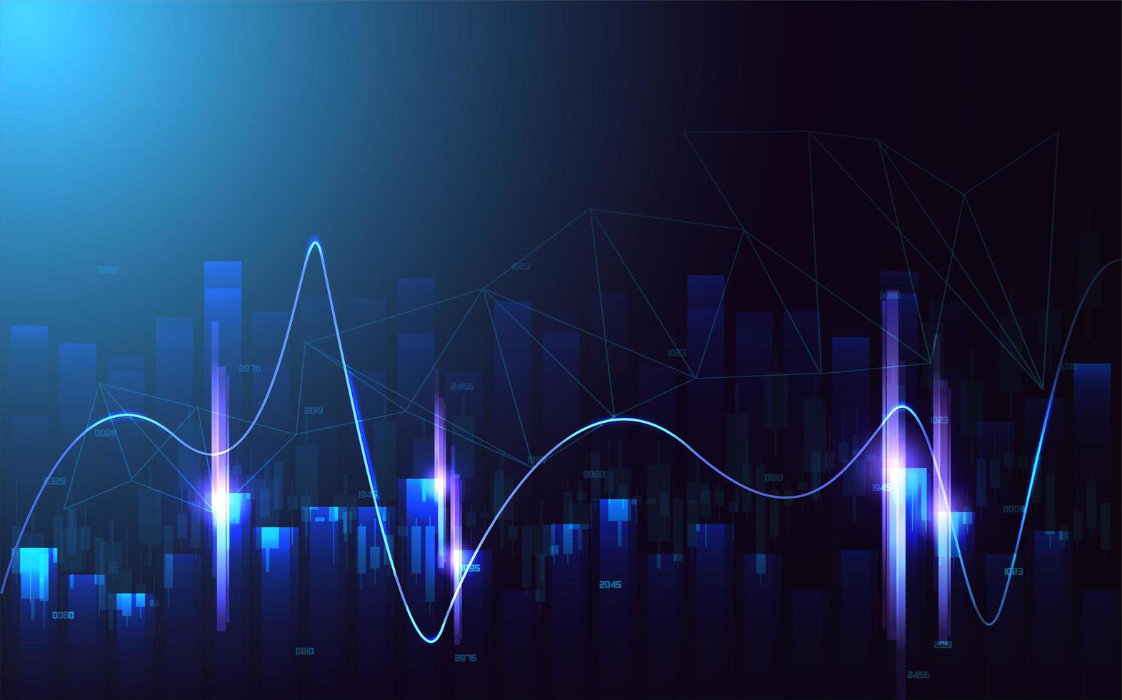 Trading background with elegant bar and curve charts. 2713643 Vector ...