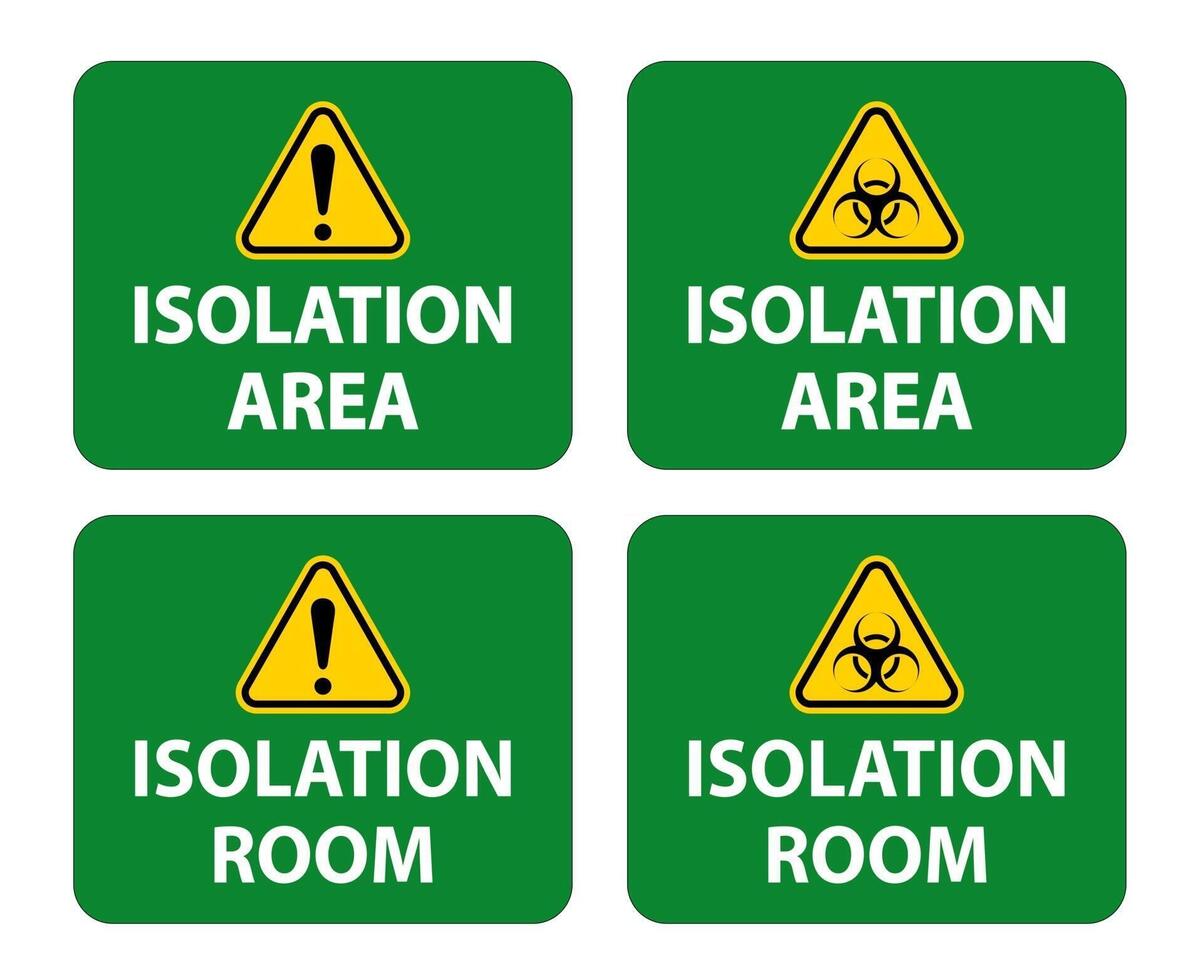 Biohazard Isolation area and room sign On White Background,Vector Illustration EPS.10 vector