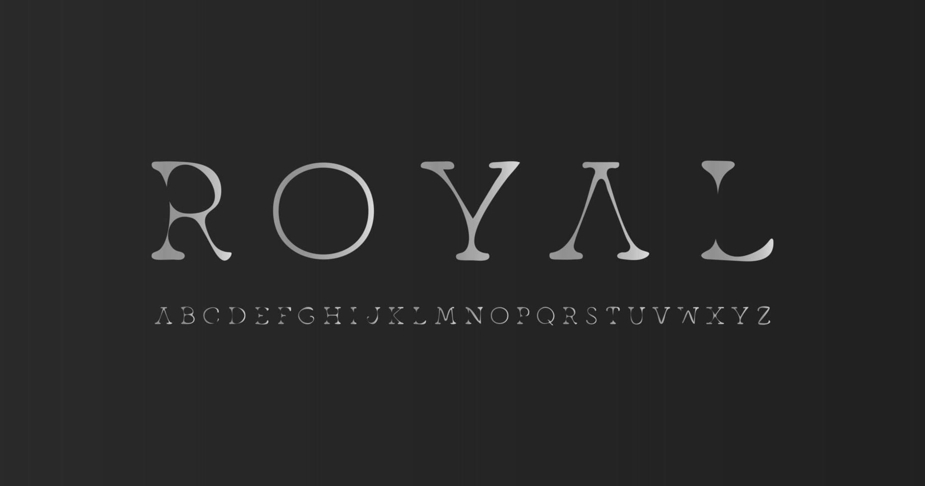 Silver alhabet for premium design, elegant unusual letters set. vector