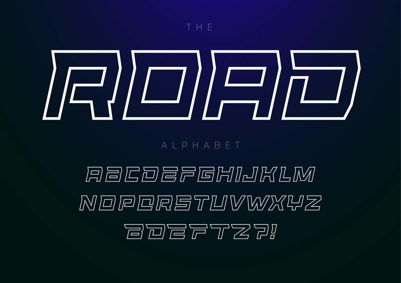 Contour lines letters set. Gemetric linear style alphabet. Italic bold font for technology, computer game design, race and automotive, logo, headline, monograms. Vector typography