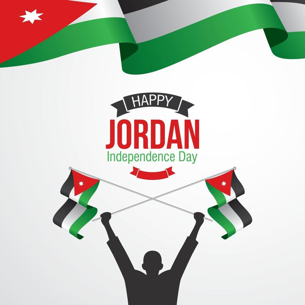 Jordan independence day banner celebration vector