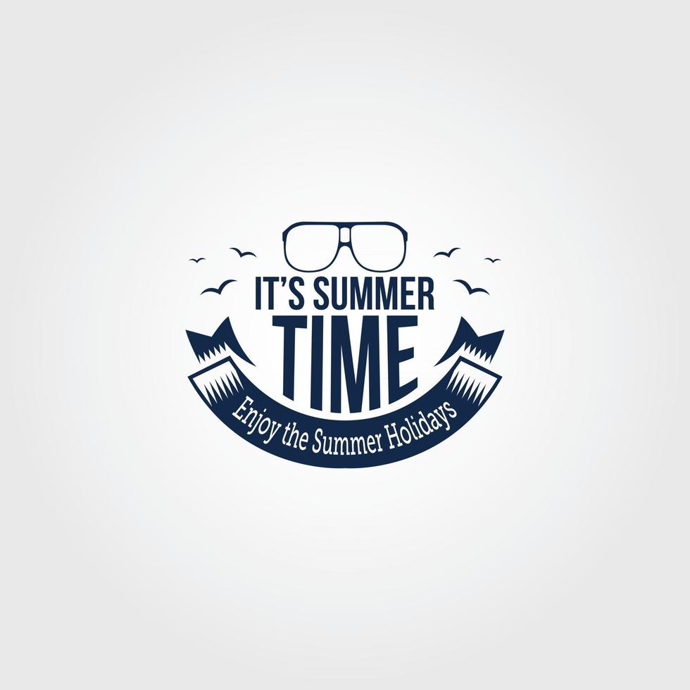 Summer Paradise Holidays Badge with Lettering Design vector