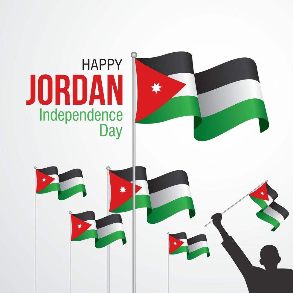 Jordan independence day banner celebration vector