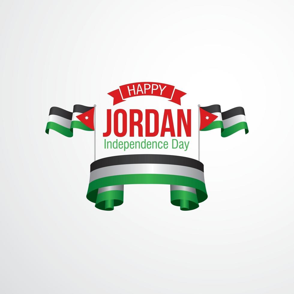 Jordan independence day banner celebration vector
