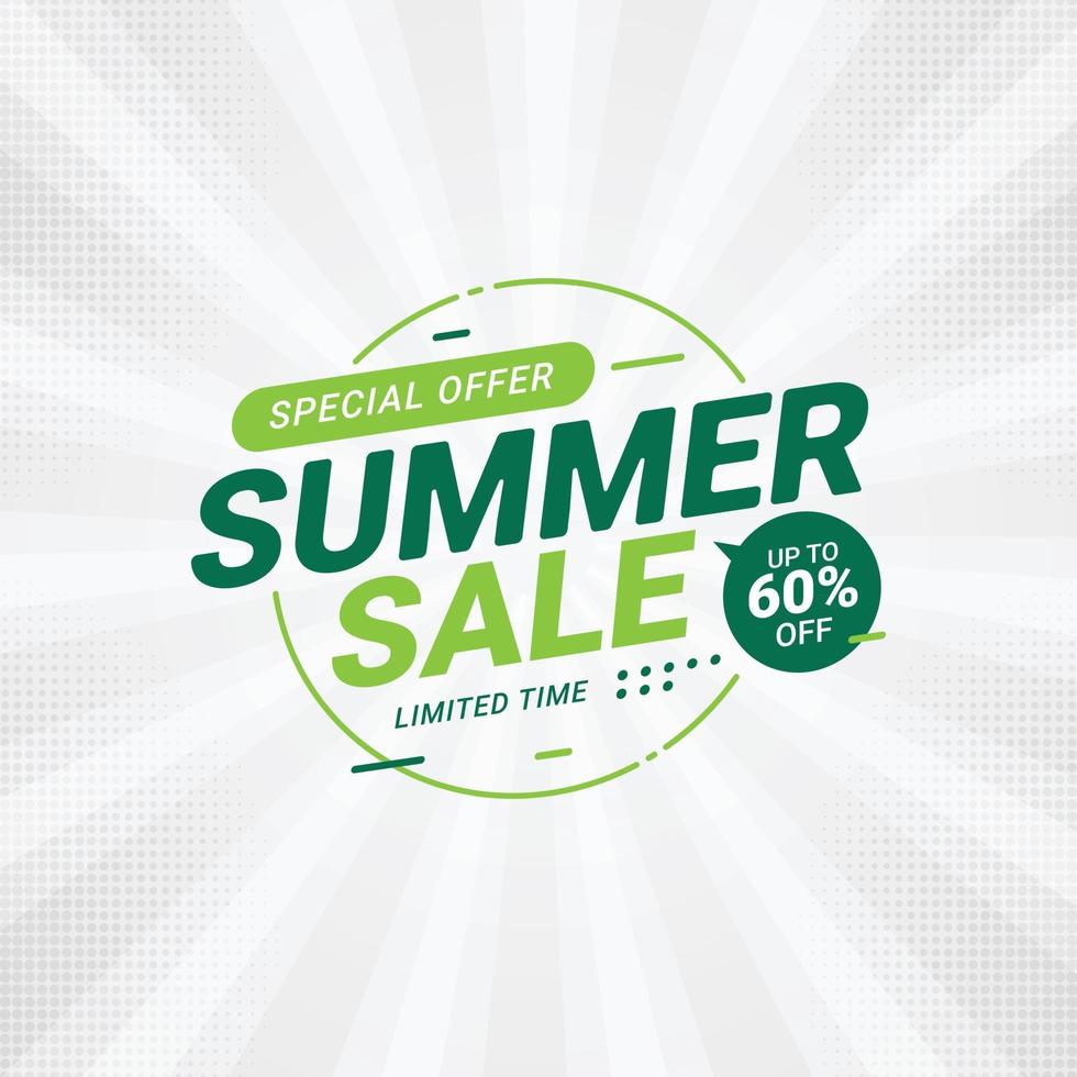 Summer sale special offer banner discount promotion vector