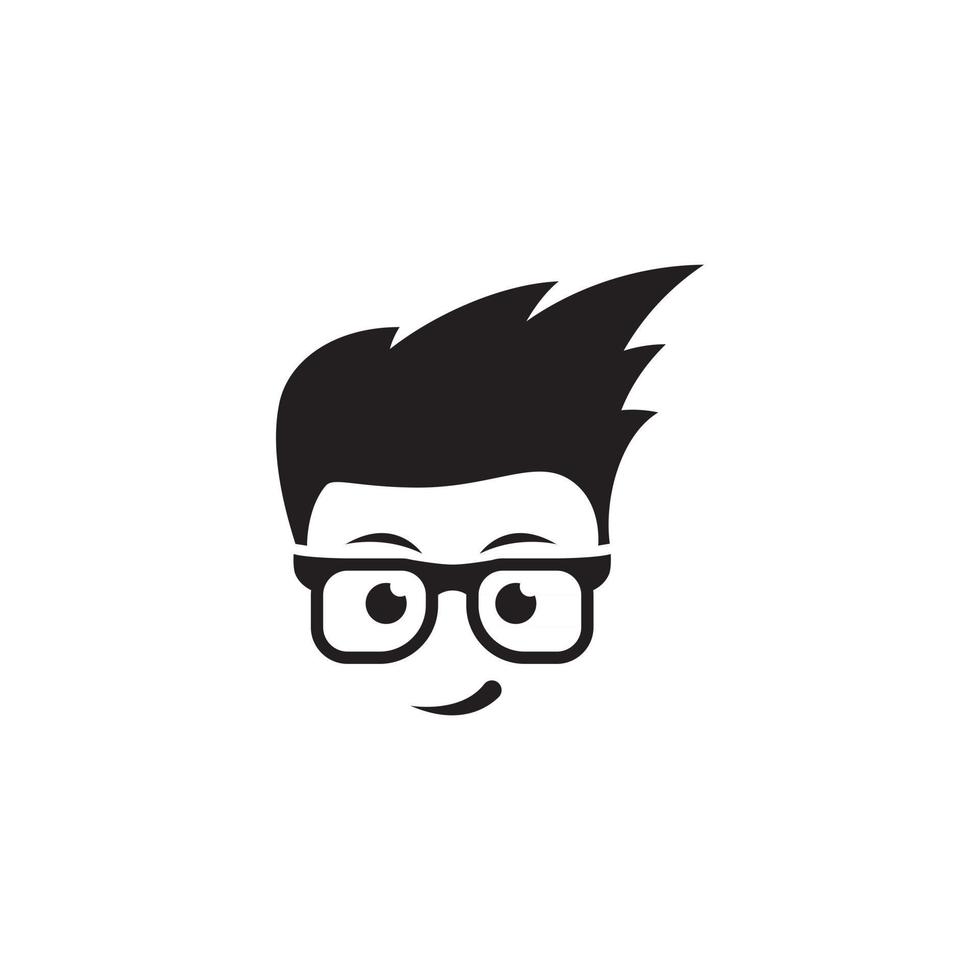 Geek Boy Vector icon design