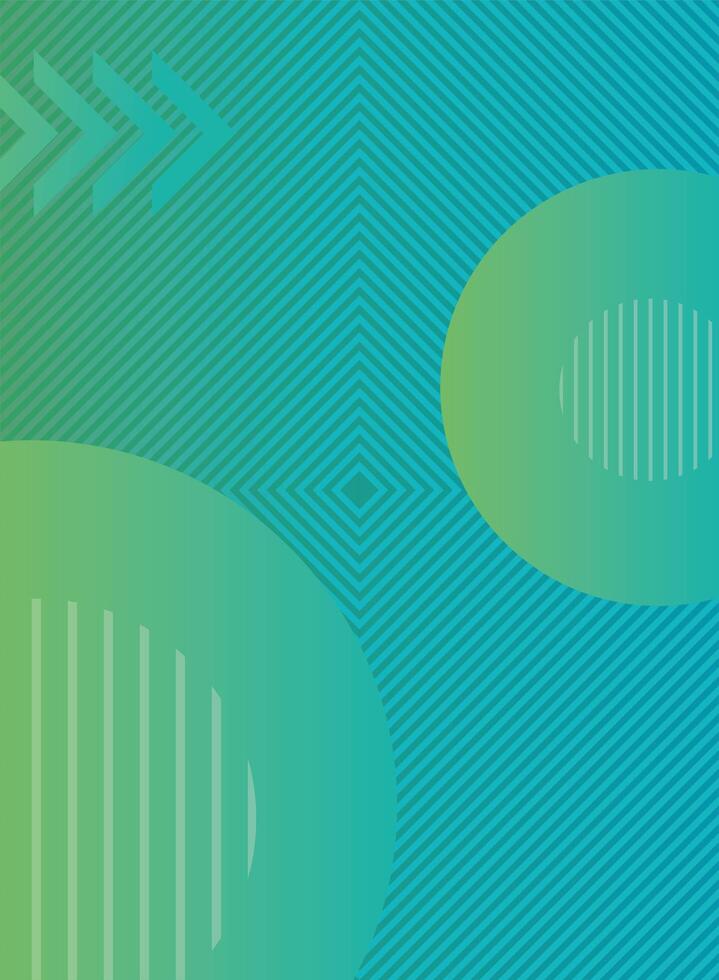 waves and forms green background vector