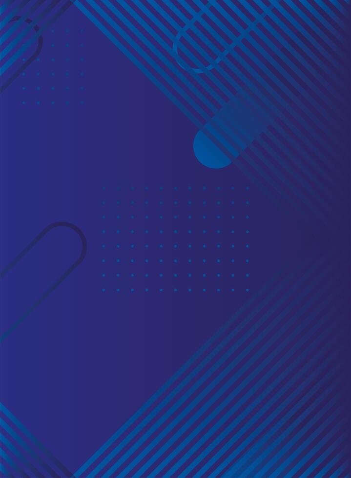 geometric figures and lines blue background vector