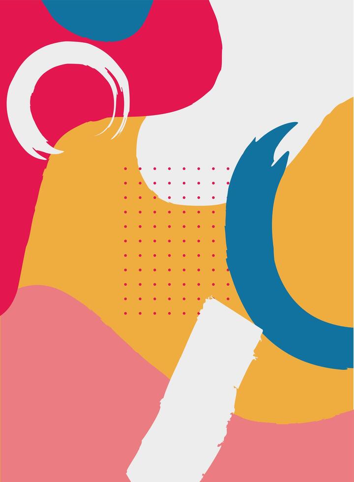 contemporary paint work art abstract style vector