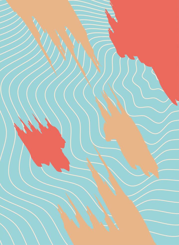 contemporary paint work art abstract style vector