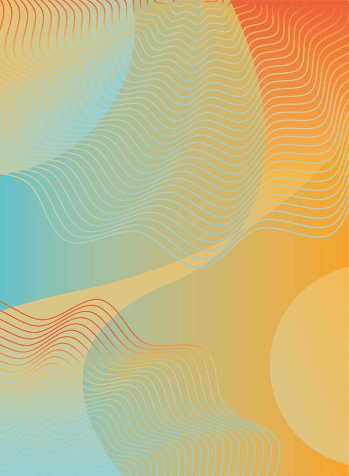 waves and forms mix colors background vector