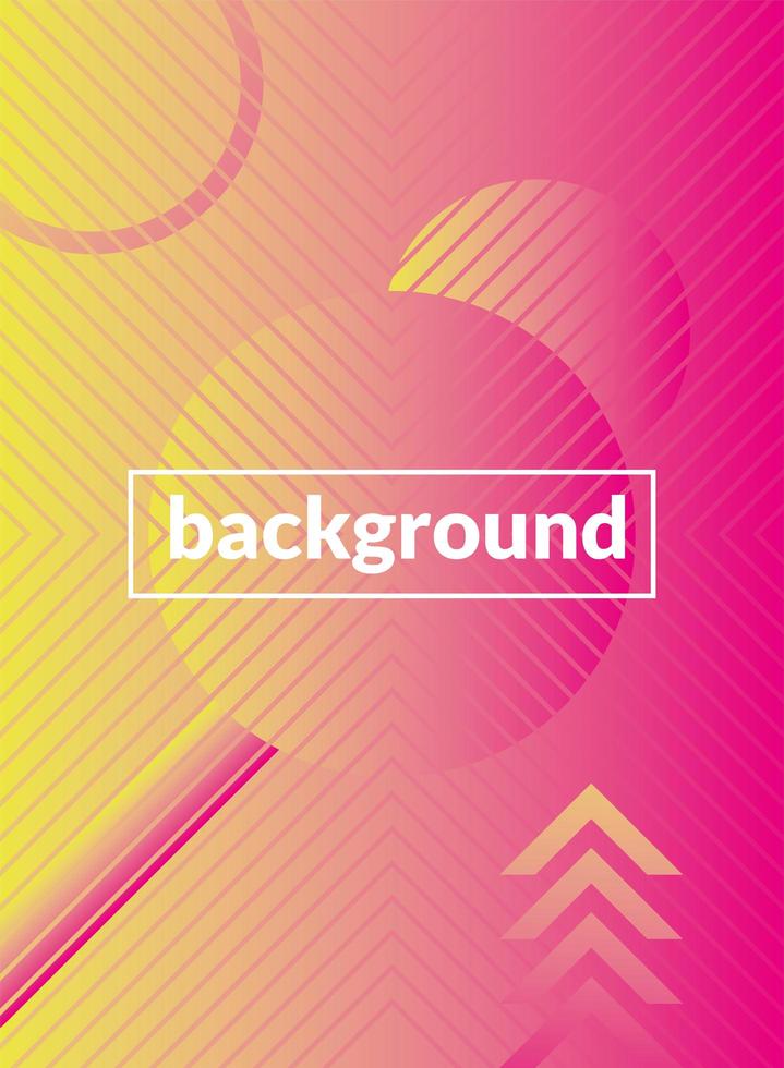 geometric figures and lines pink background vector