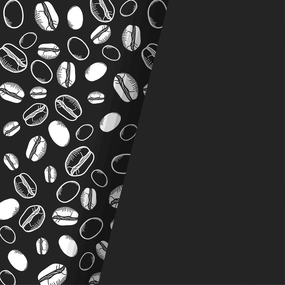 coffee beans background with space for text vector design