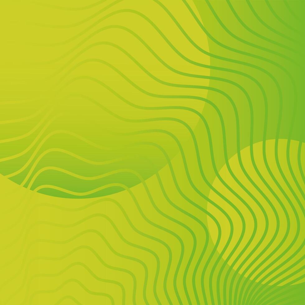 waves and forms green background vector