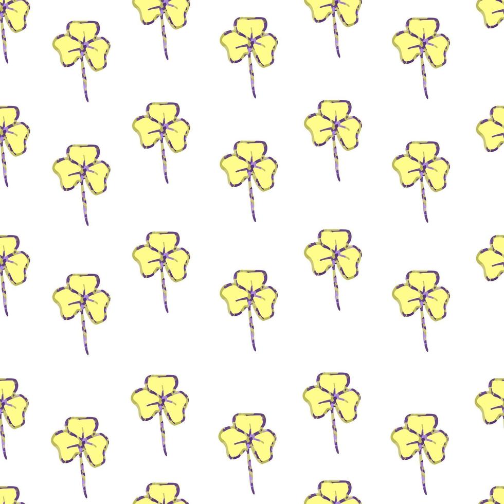 Vector seamless background with colorful watercolor illustration of clover. Can be used for wallpaper, pattern fills, web page, surface textures, textile print, wrapping paper