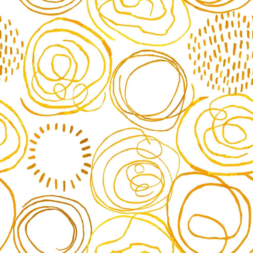 Vector modern seamless background with colorful hand drawn abstract round elements, doodles. Use it for wallpaper, textile print, pattern fills, web, texture, wrapping paper, design presentation