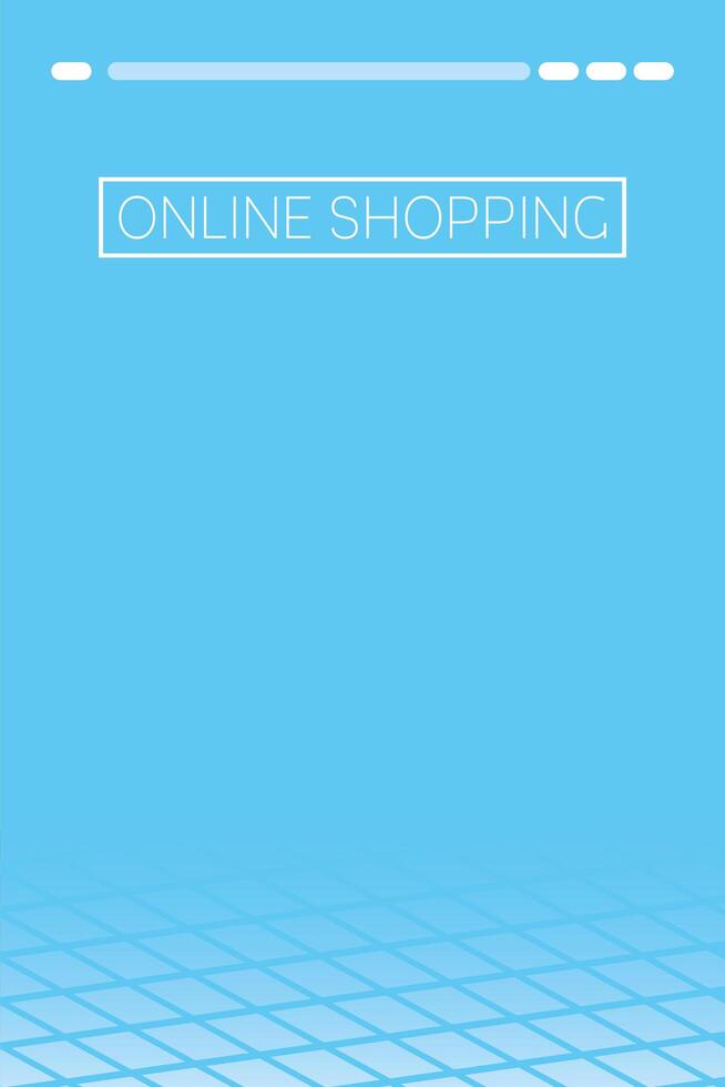 web page template with shopping online vector