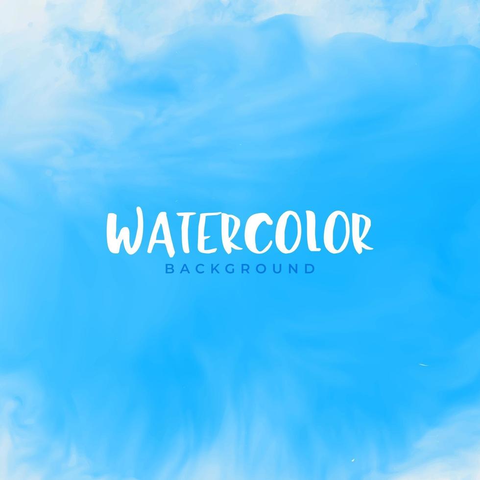 Abstract blue watercolor background The color splashing on the paper It is a hand drawn vector