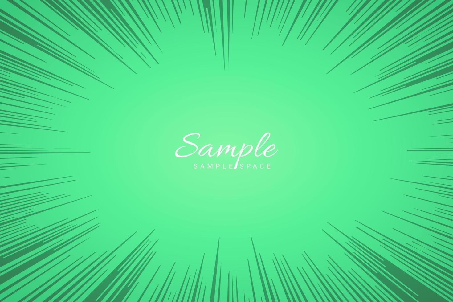 green comic zoom lines background vector