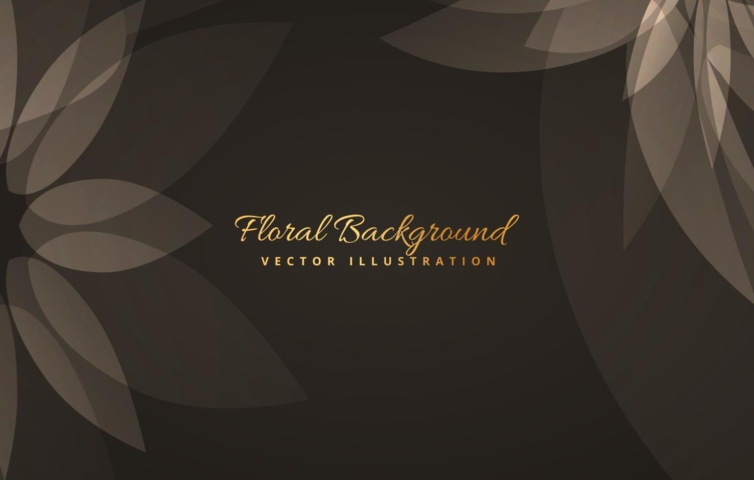 golden floral background luxury vector