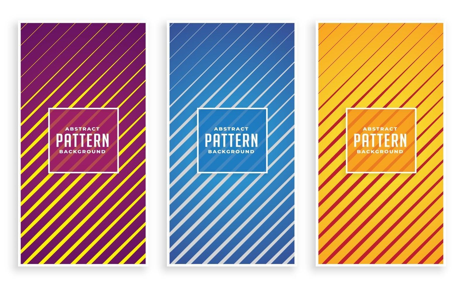 set of diagonal lines pattern Minimal covers design Geometric halftone gradients vector