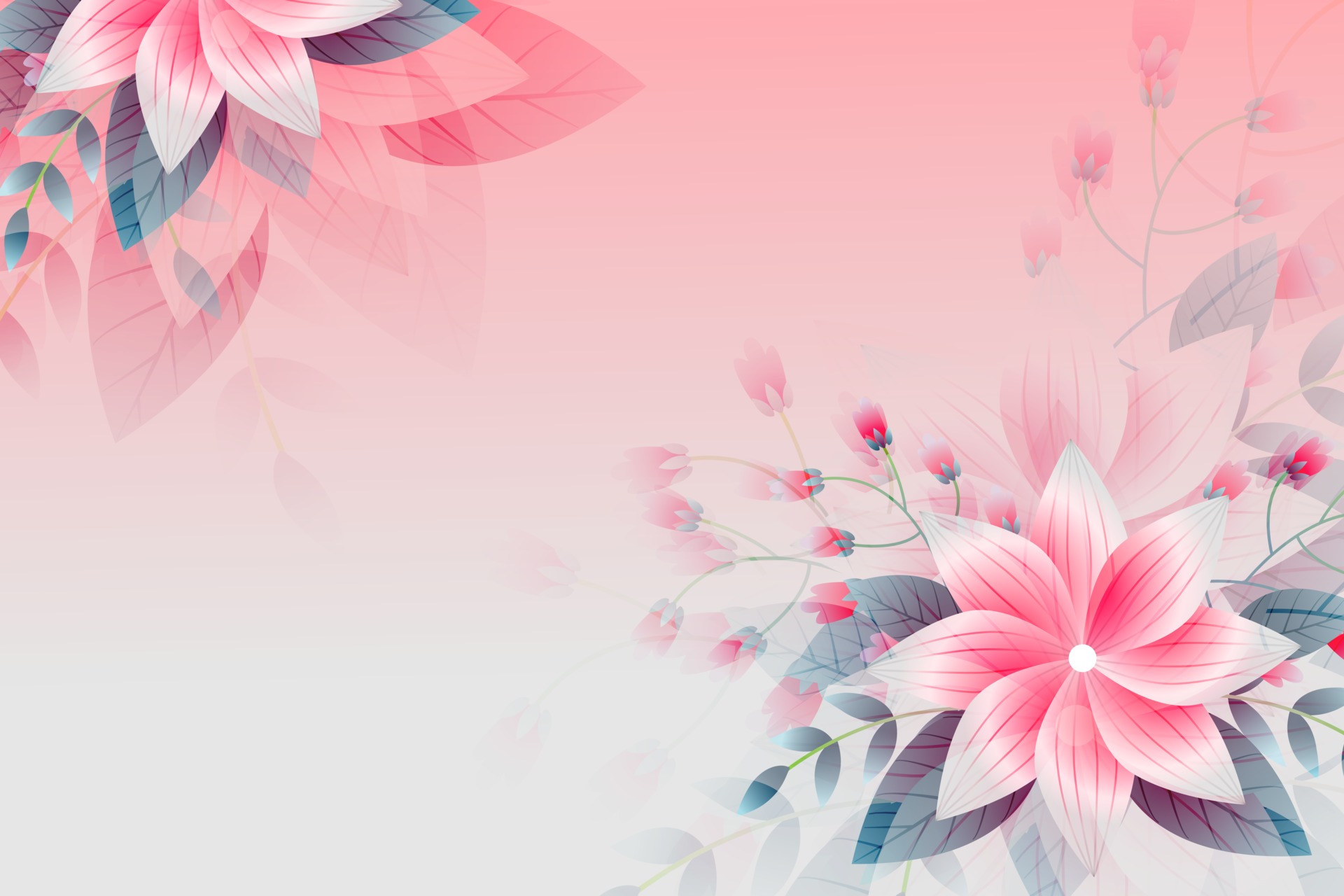 Beautiful flower abstract background flowers in bloom on a soft pink
