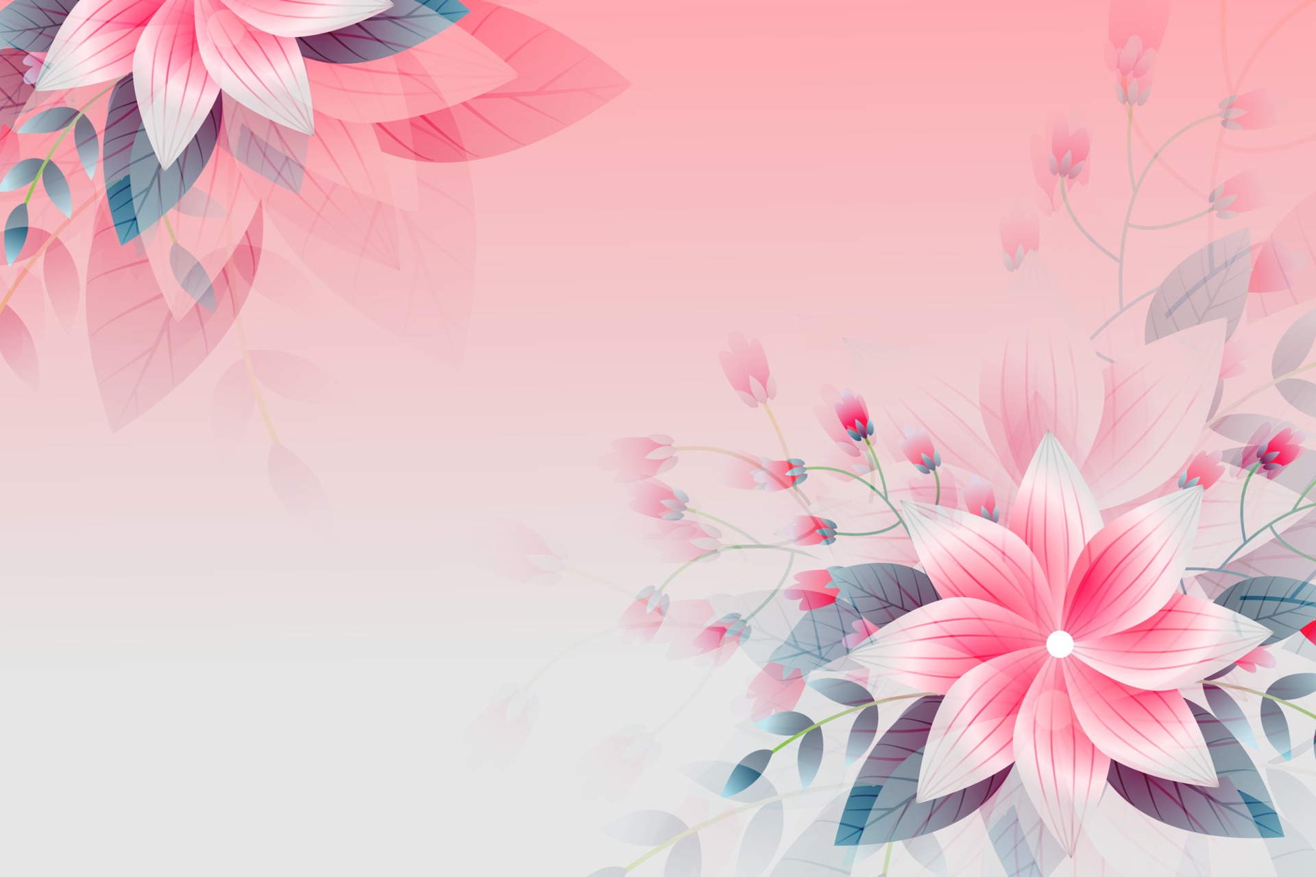 Beautiful flower abstract background flowers in bloom on a soft pink ...