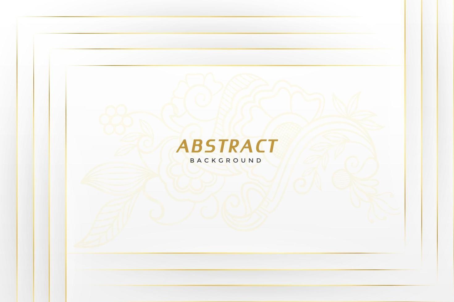 Modern abstract white background vector Elegant concept design with gold lines
