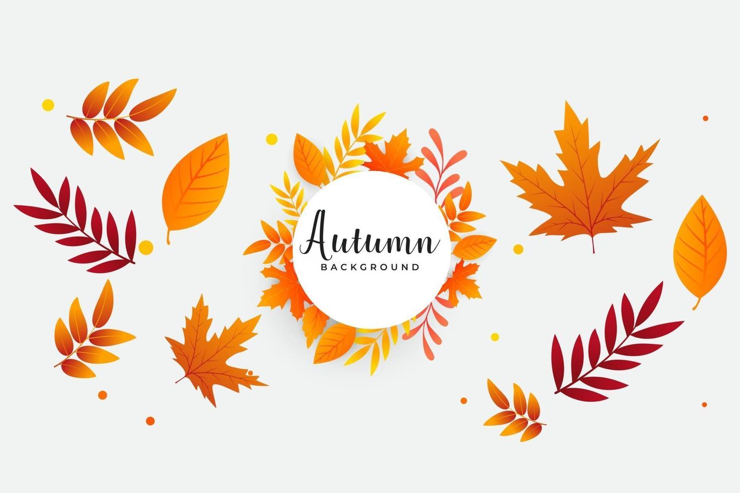 Autumn background with leaves Can be used for poster banner flyer invitation website or greeting card Vector illustration