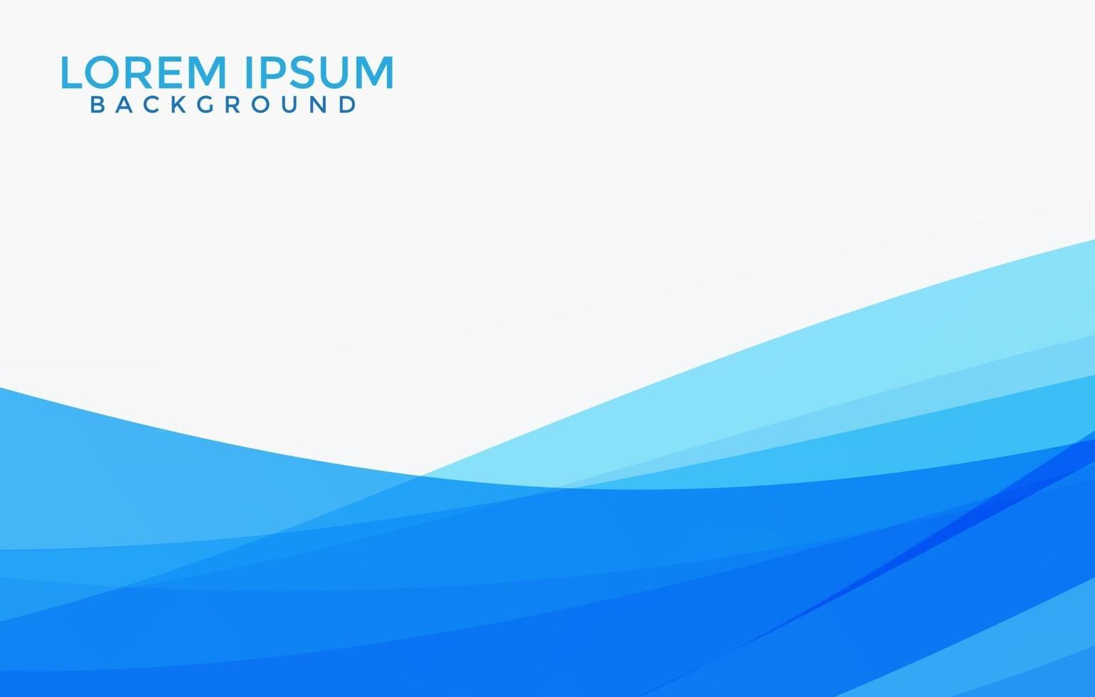 Abstract business background banner beautiful blue wave vector