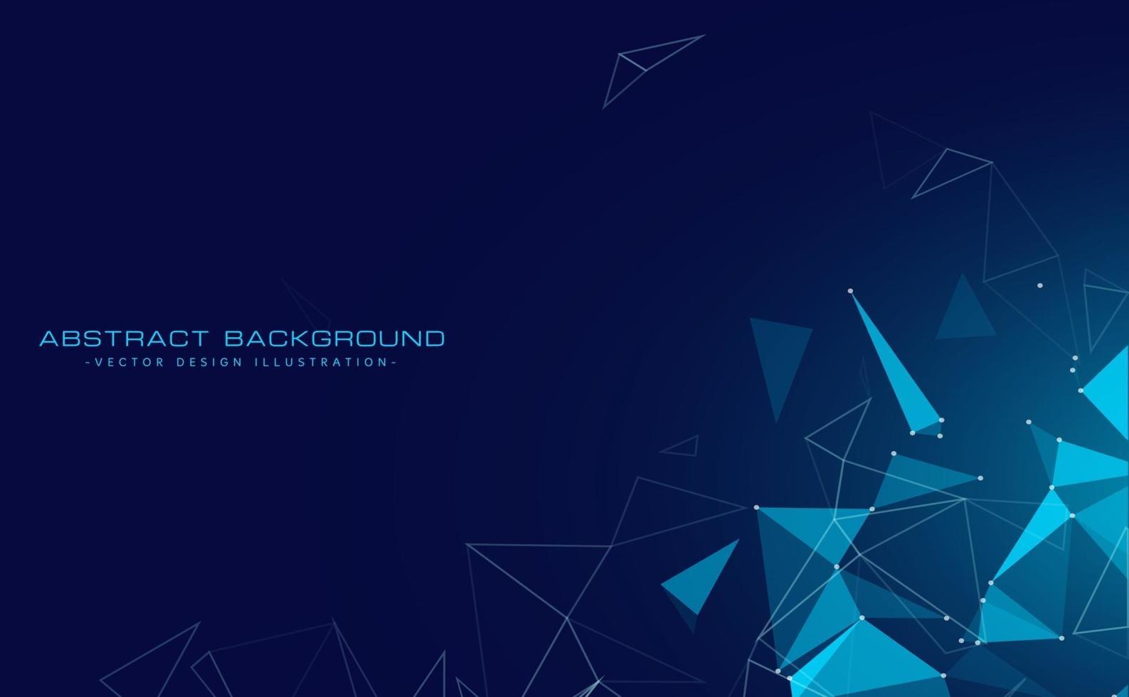 Digital technology background with floating triangles vector