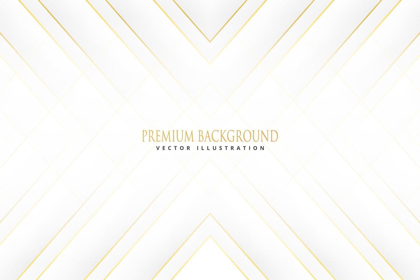 Abstract geometric line background with white and gold element Abstract modern background Elegant futuristic design with golden line vector