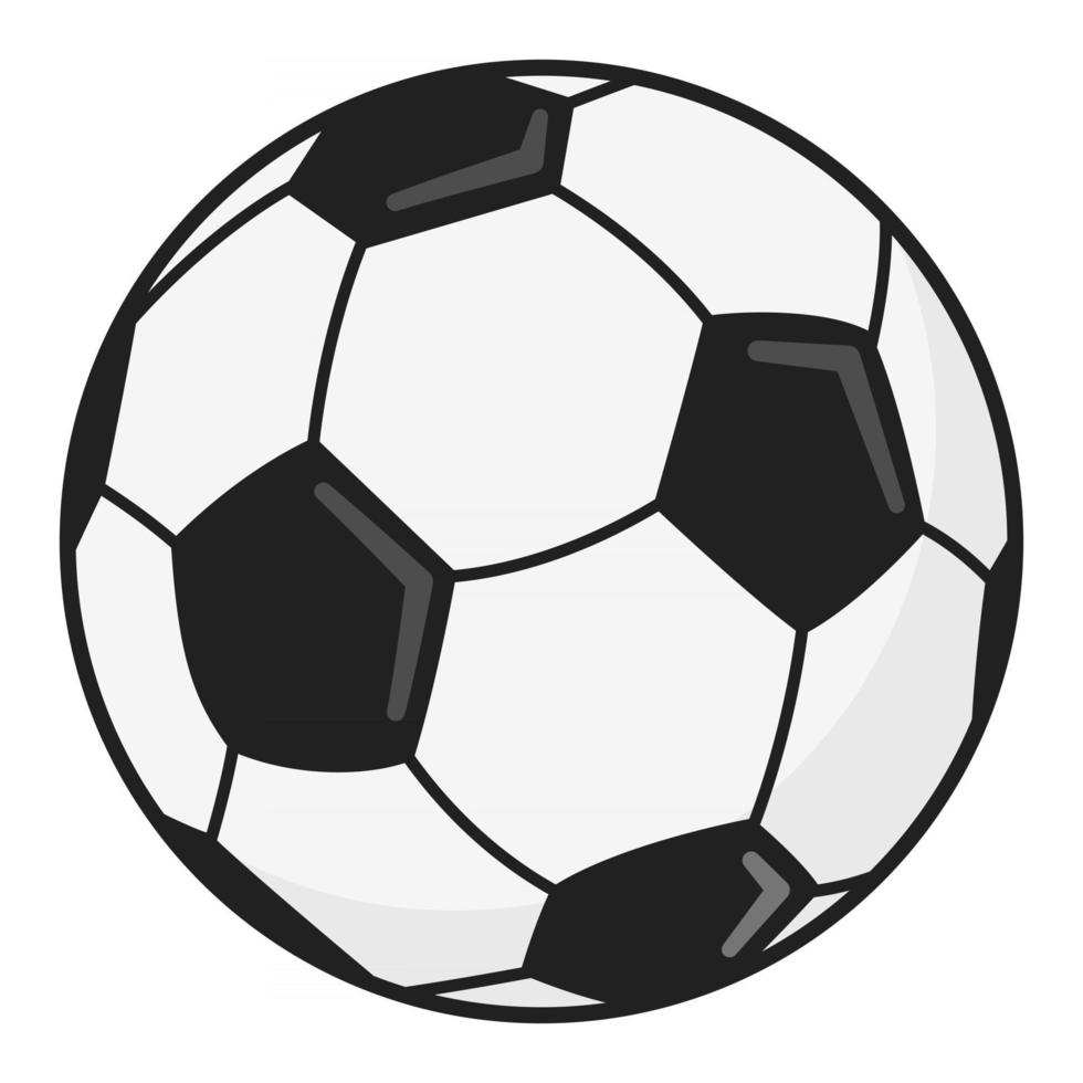 Soccer ball flat style design icon sign vector illustration isolated on white background. Football sports symbol, championship soccer goal icon World Soccer championship sign