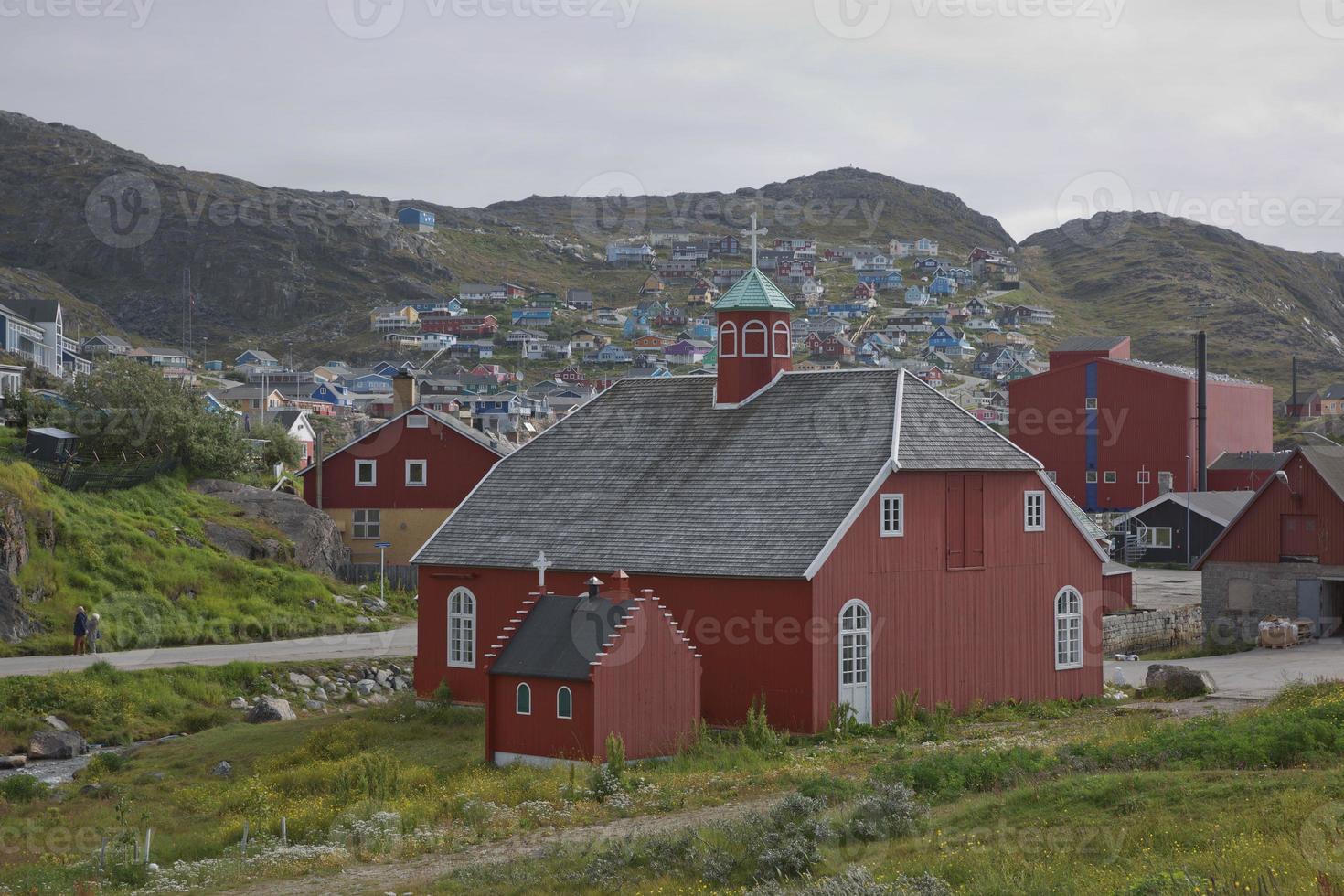 The Frelserens Kirke in Qaqortoq, Greenland photo