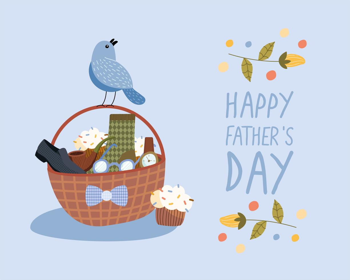 best dad postcard vector