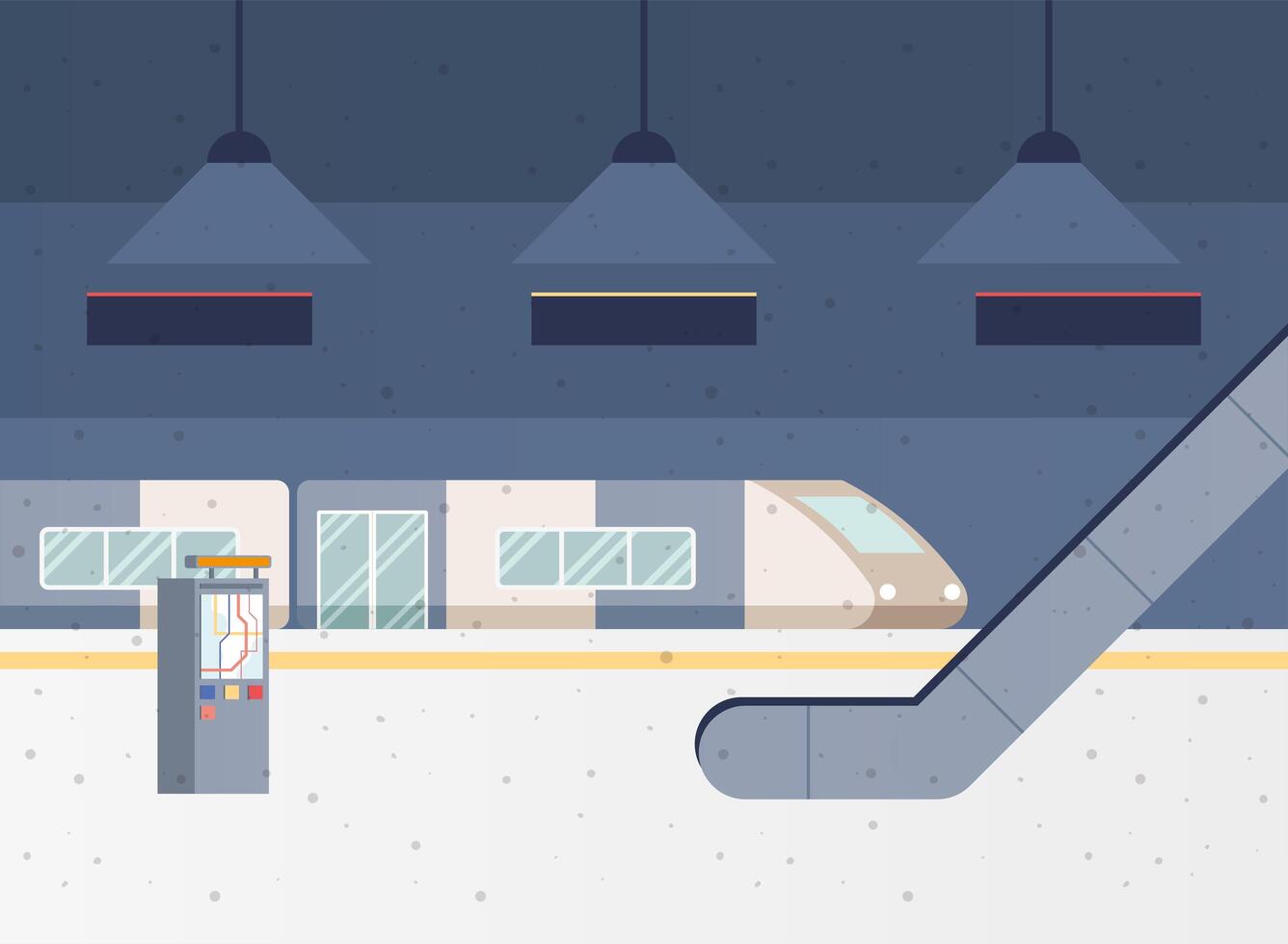 subway station scene vector