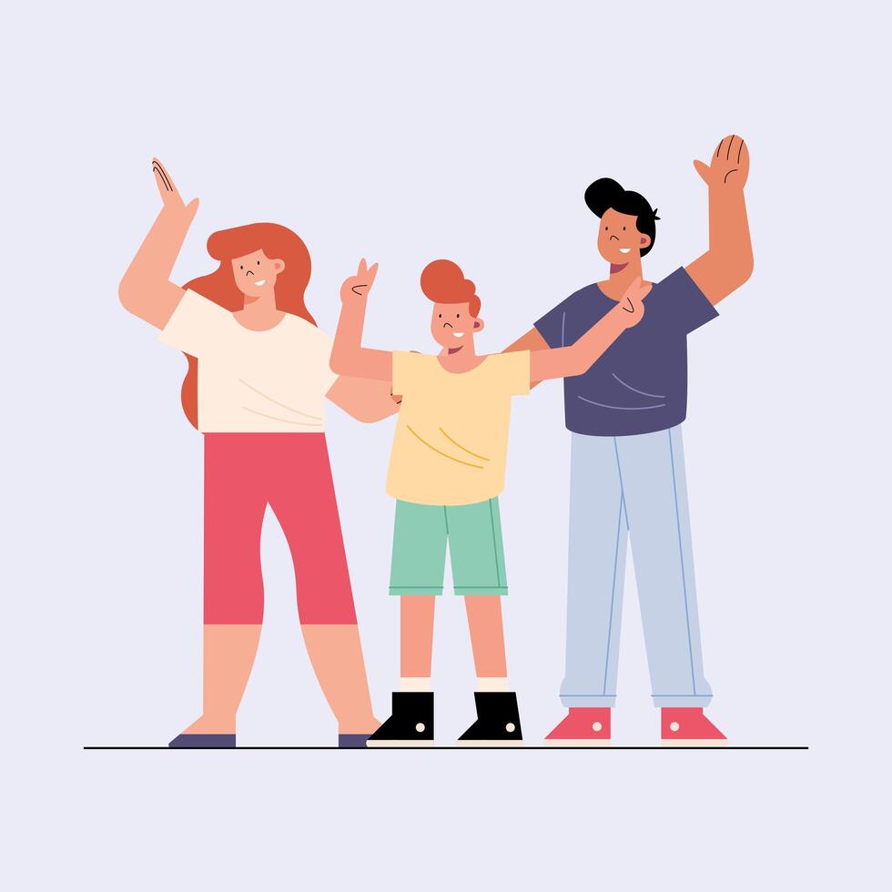 parents and sons vector