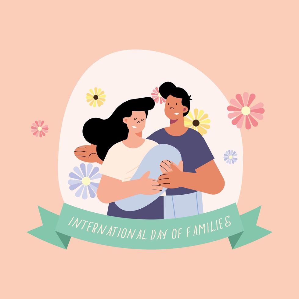family members day card vector