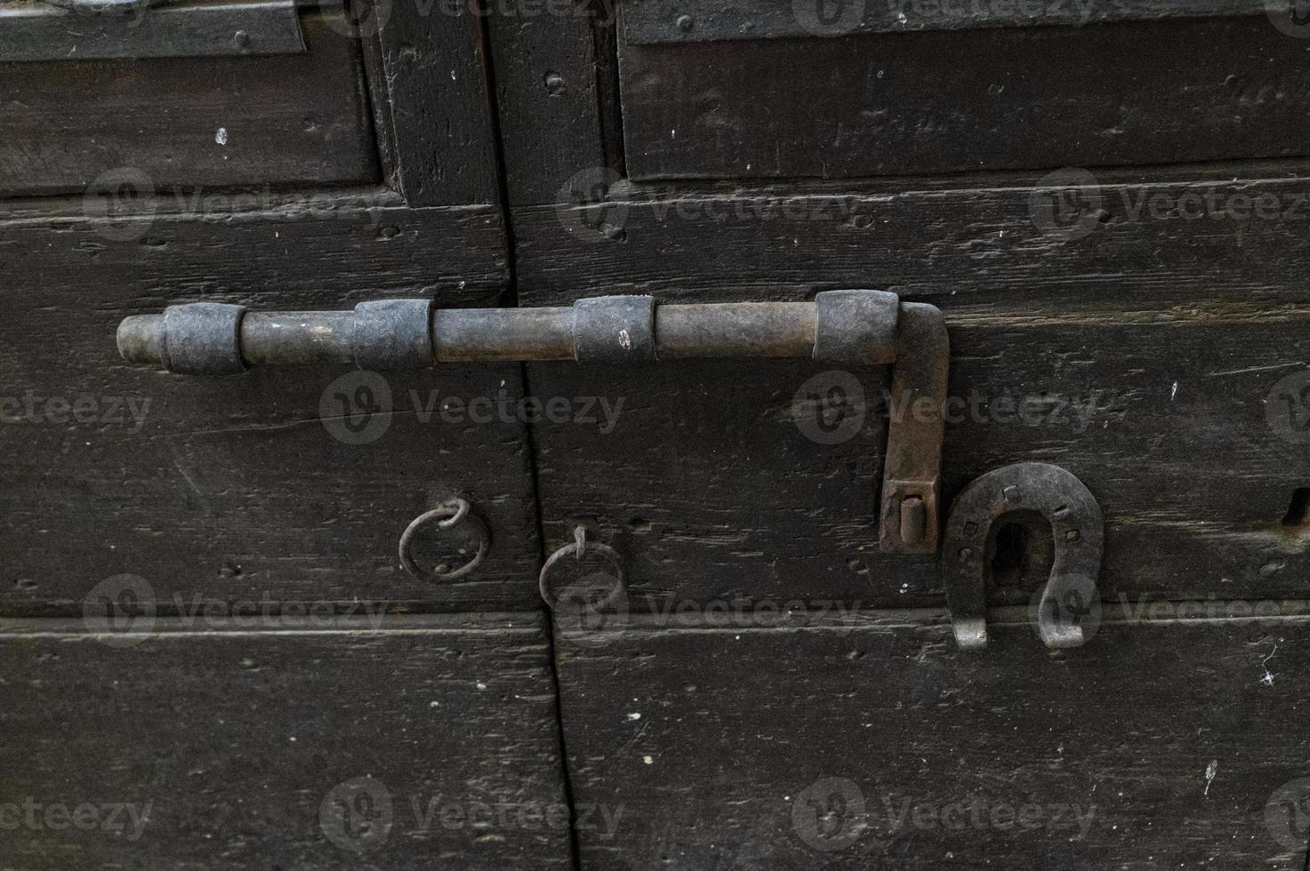 vintage latch on a historic door photo