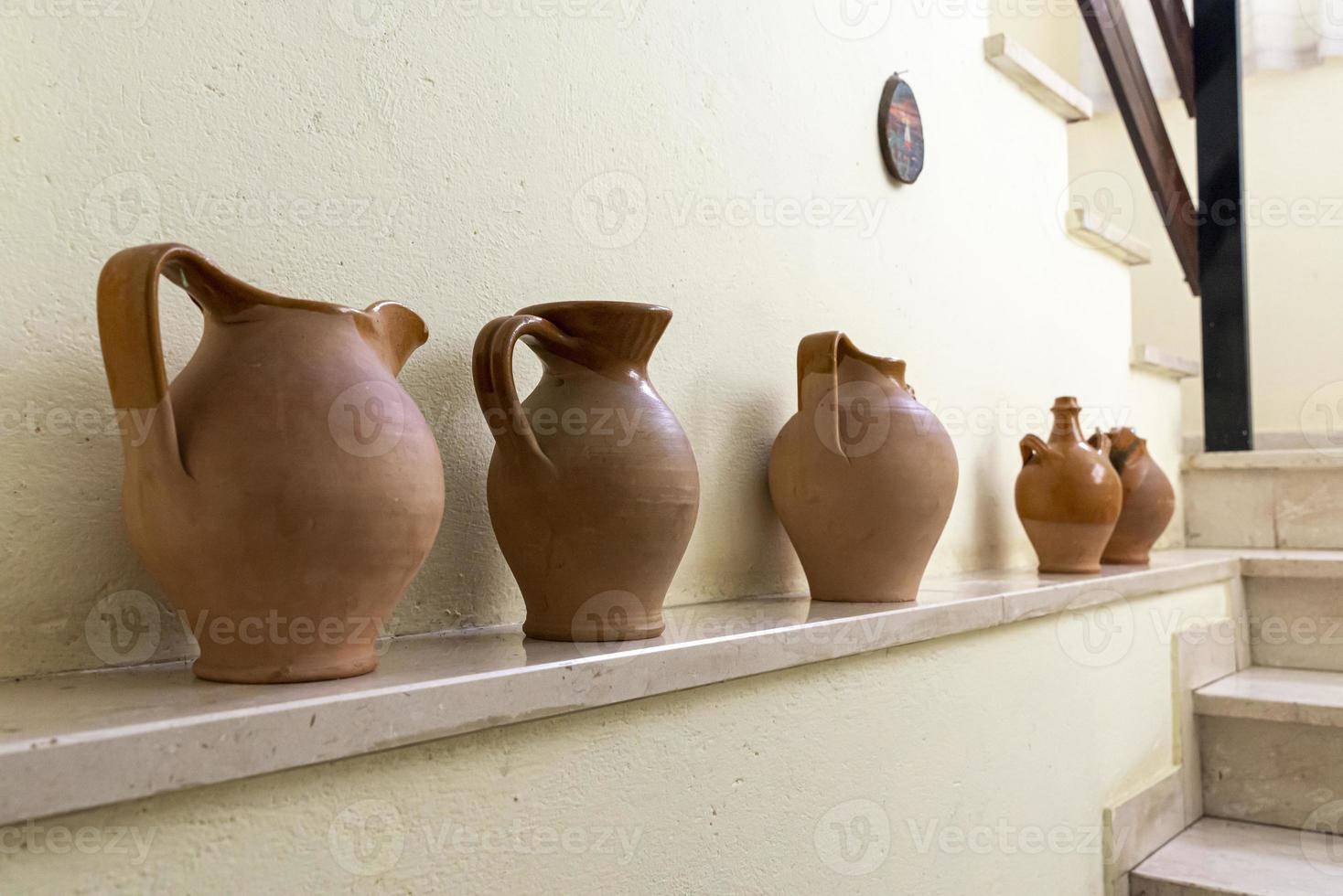 some ancient terra cotta amphorae photo