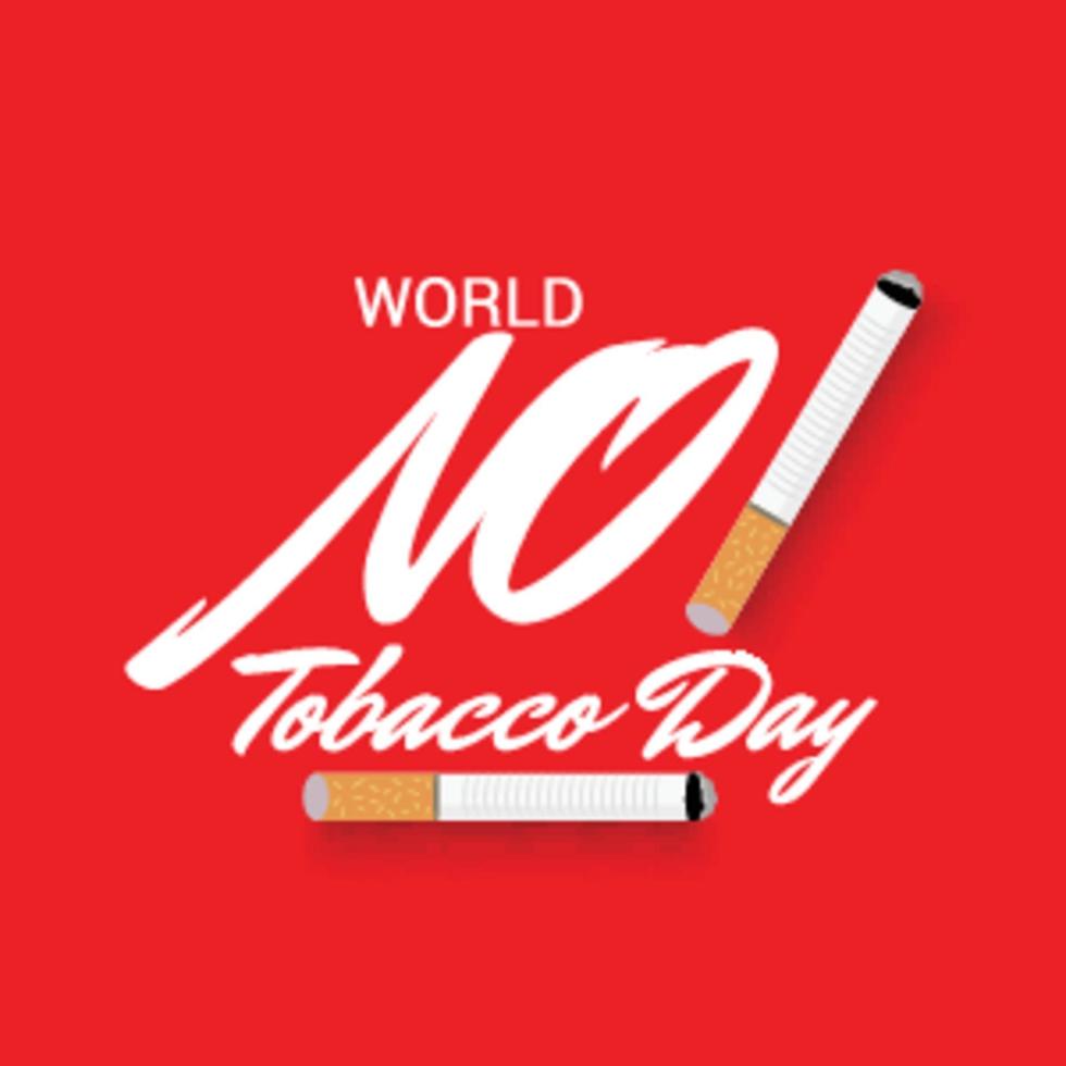Ilustración vectorial de un fondo para el día mundial sin tabaco vector